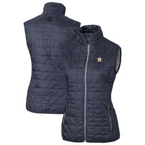 Houston Astros Cutter & Buck Women Size 2XL Rainier PrimaLoft Eco Puffer Vest